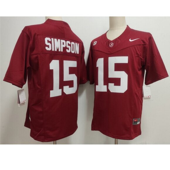 Mens Kids Youths Ty Simpson Crimson Stitched Jersey Vapor Red - Picture 3 of 3